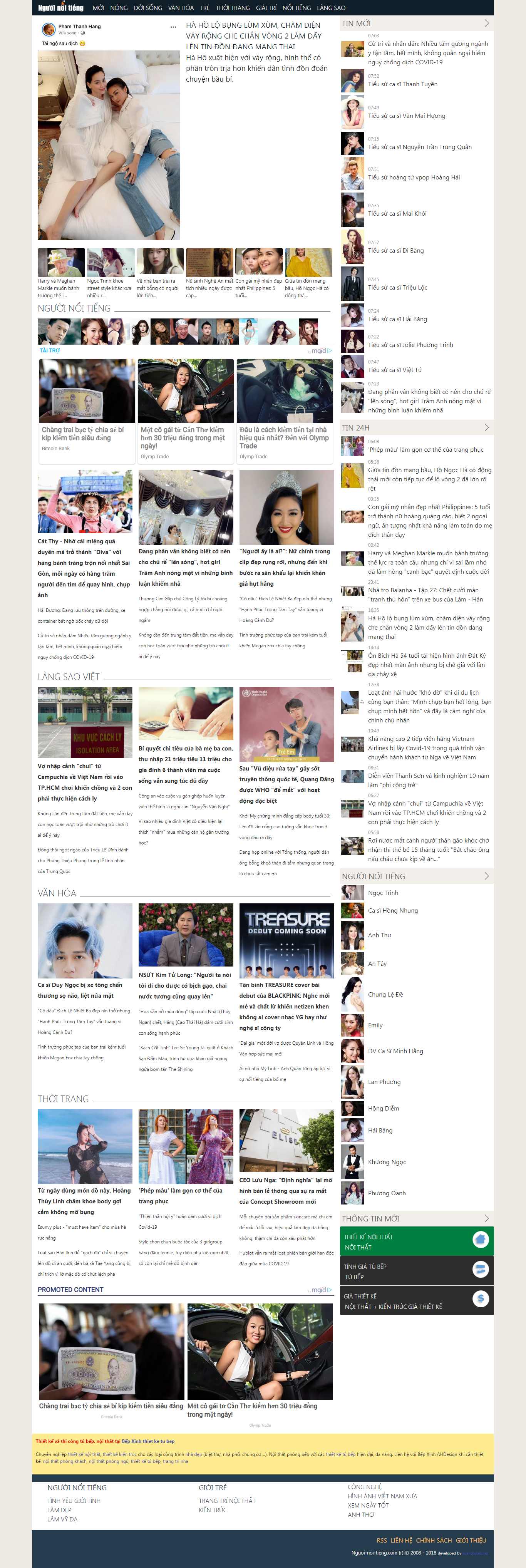 Thiết kế Web cá nhân nguoi-noi-tieng.com