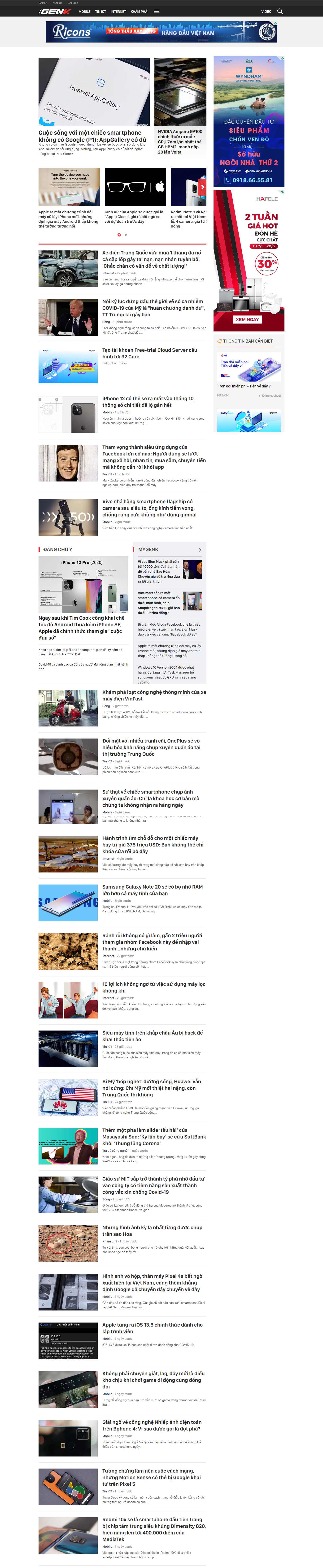 Thiết kế Web công nghệ thông tin genk.vn