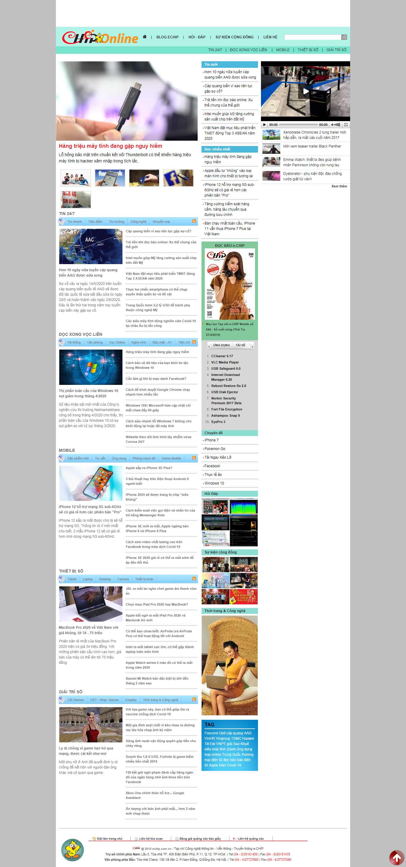 Thiết kế Web công nghệ thông tin echip.com.vn