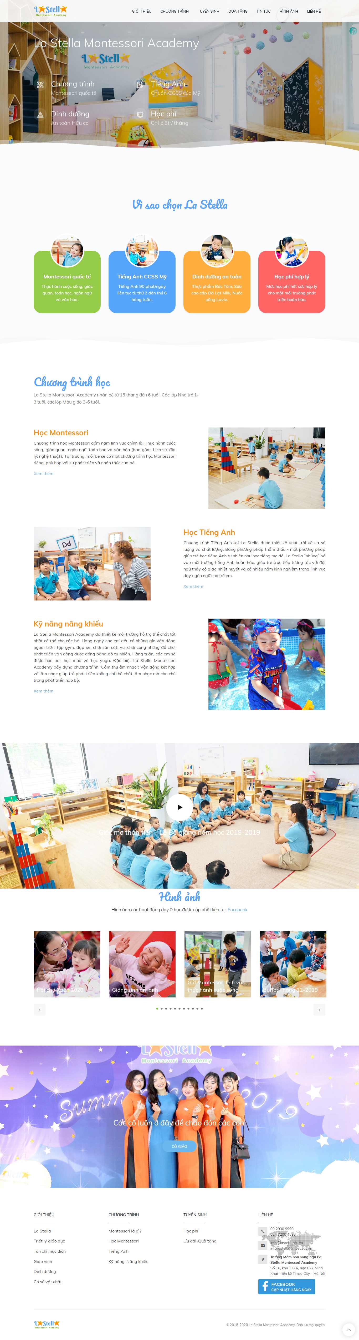 Thiết kế Web trường học lastella.edu.vn