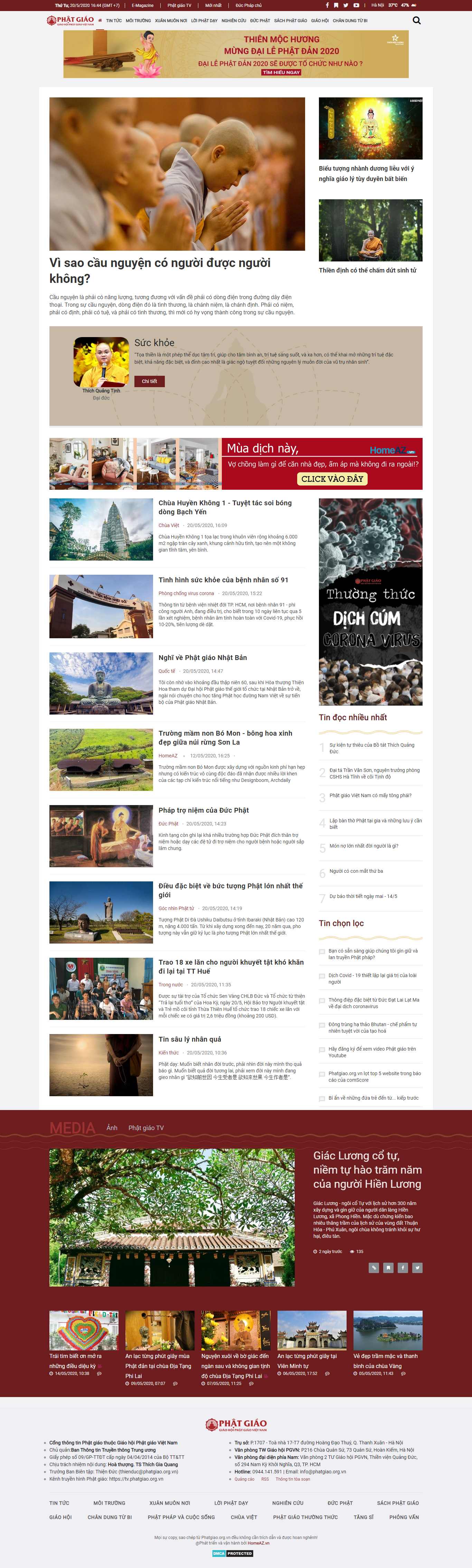 Thiết kế Web phật giáo phatgiao.org.vn