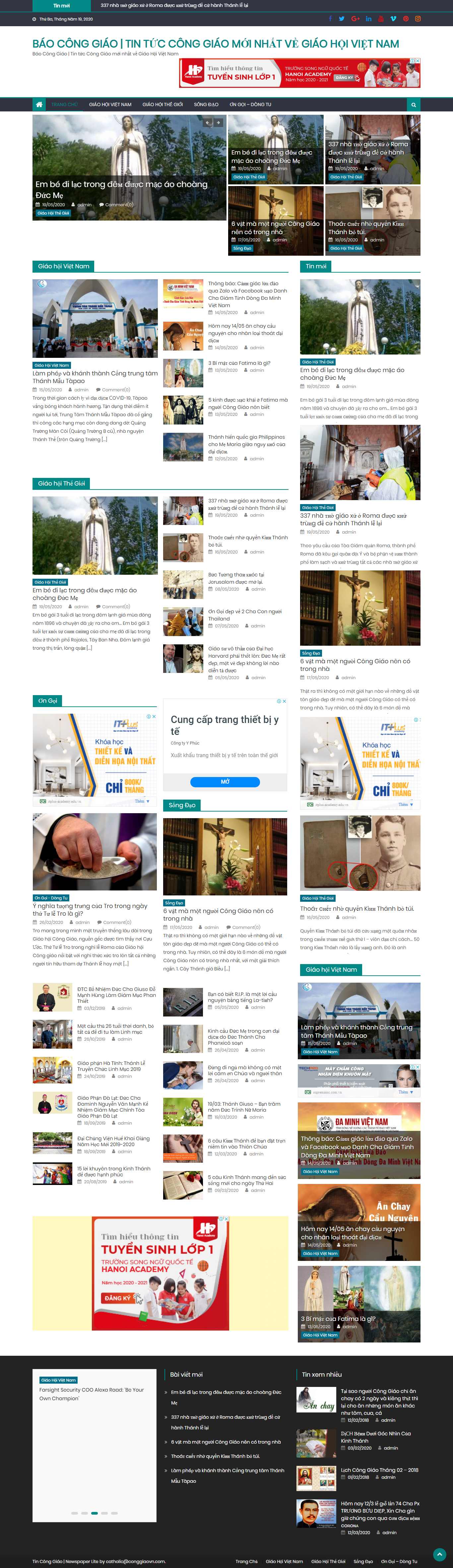 Thiết kế Web công giáo conggiaovn.com