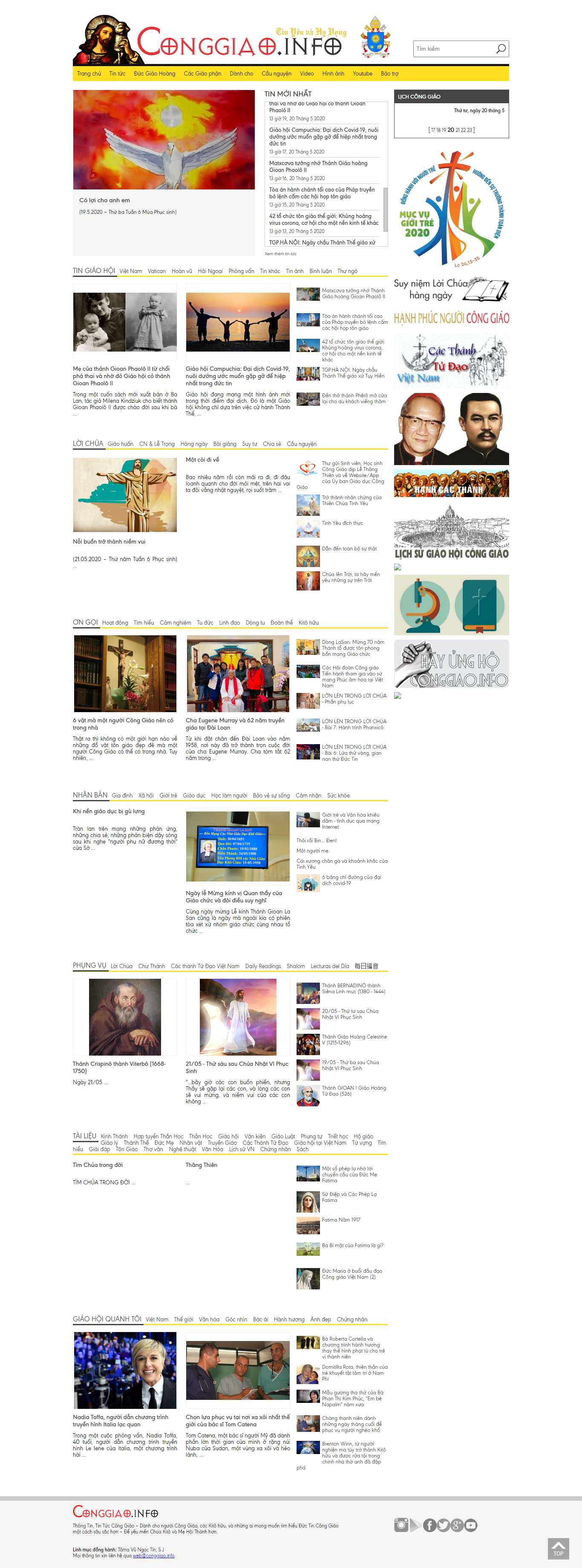 Thiết kế Web công giáo conggiao.info