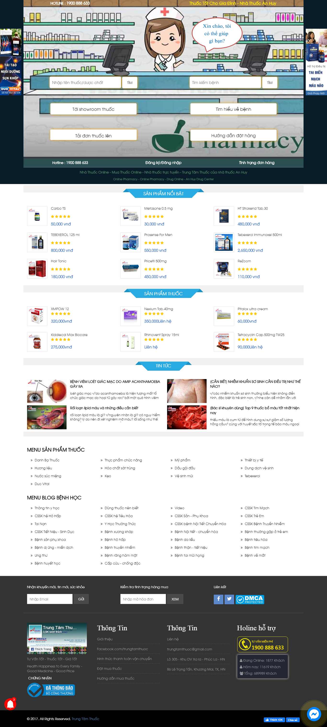 Thiết kế Web hiệu thuốc trungtamthuoc.com