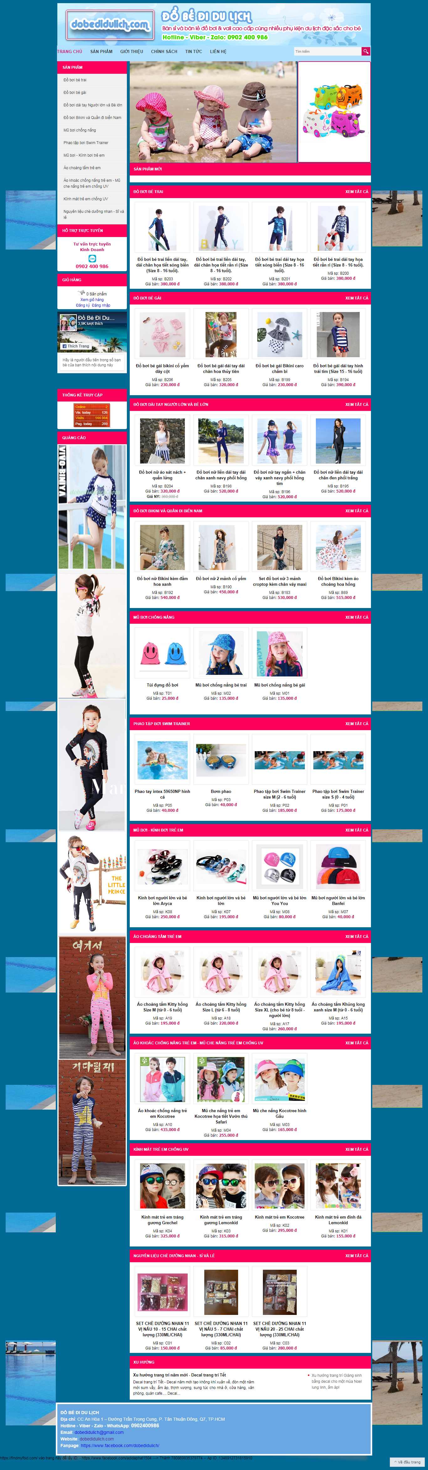 Thiết kế Web bể bơi dobedidulich.com