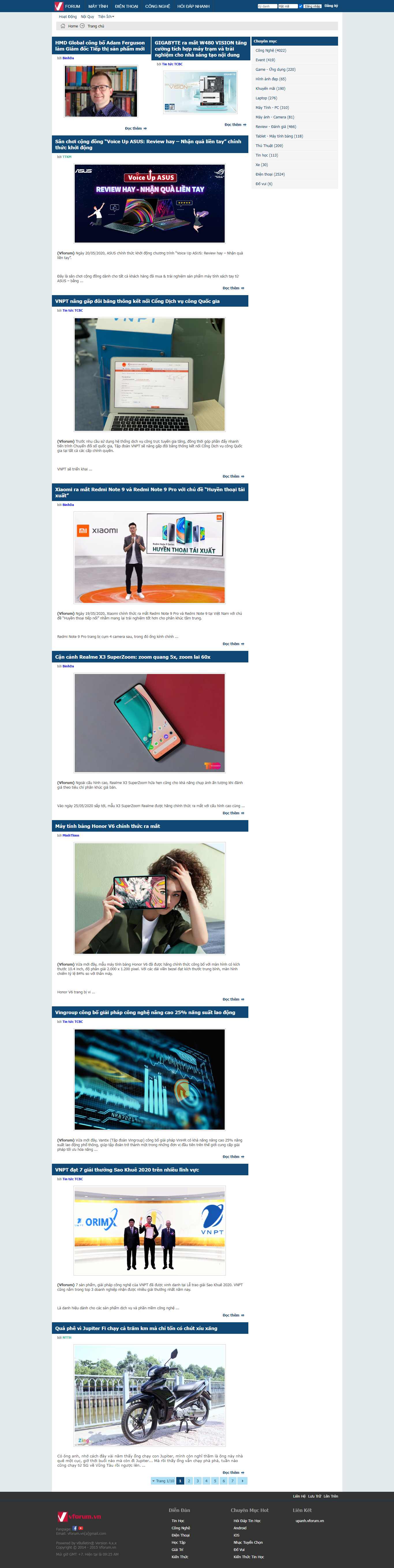 Thiết kế Web diễn đàn vforum.vn