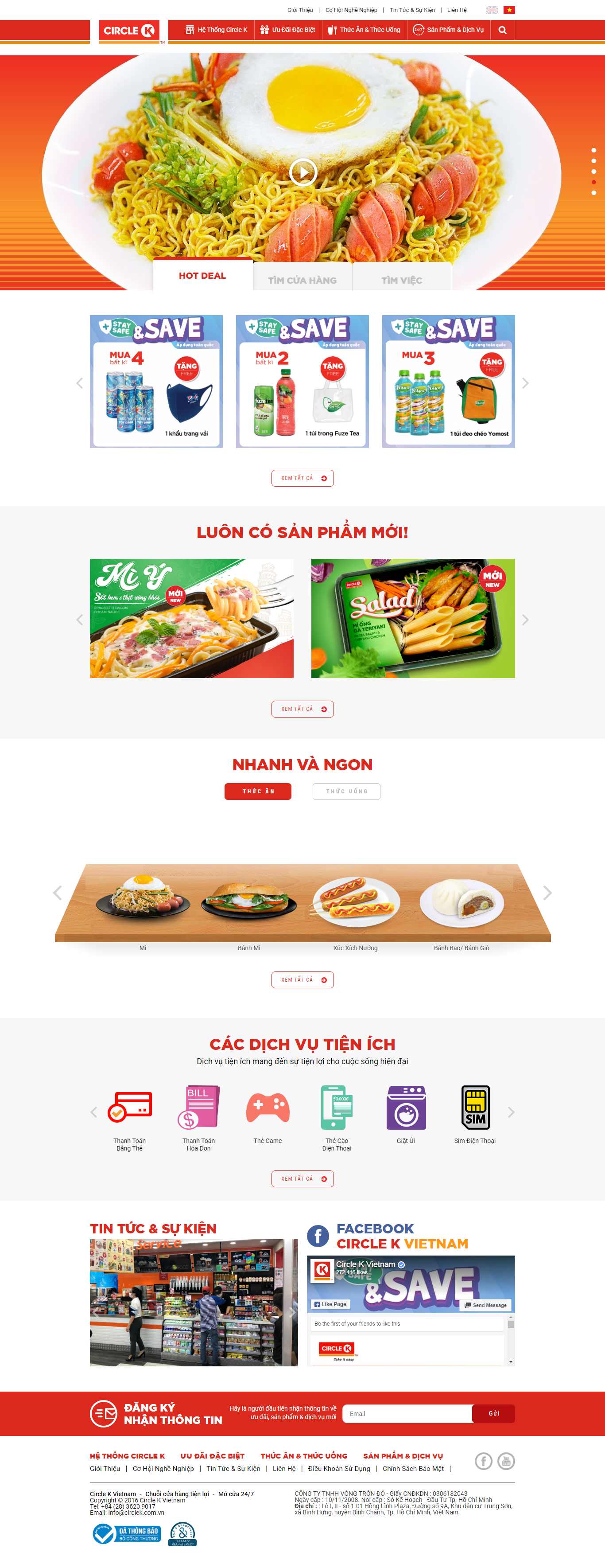 Thiết kế Web cửa hàng circlek.com.vn