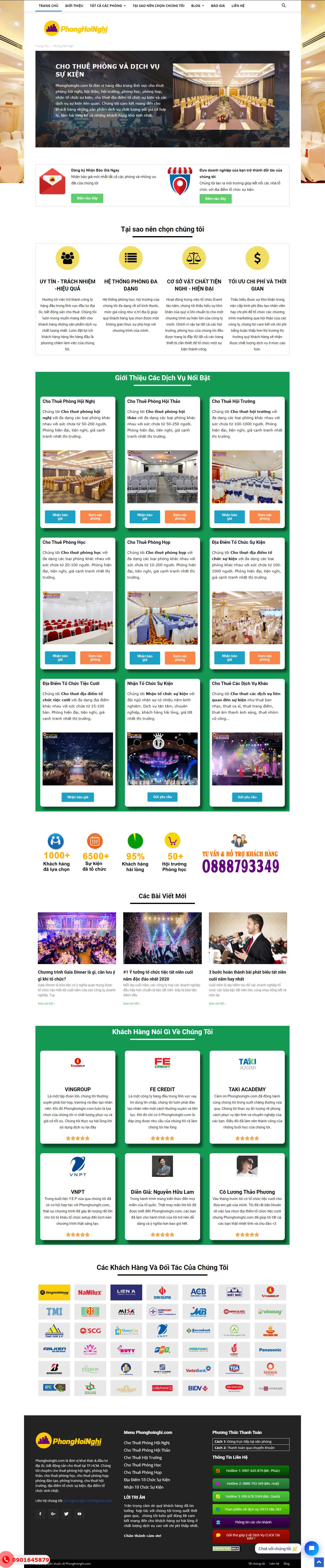 Thiết kế Web hội thảo phonghoinghi.com
