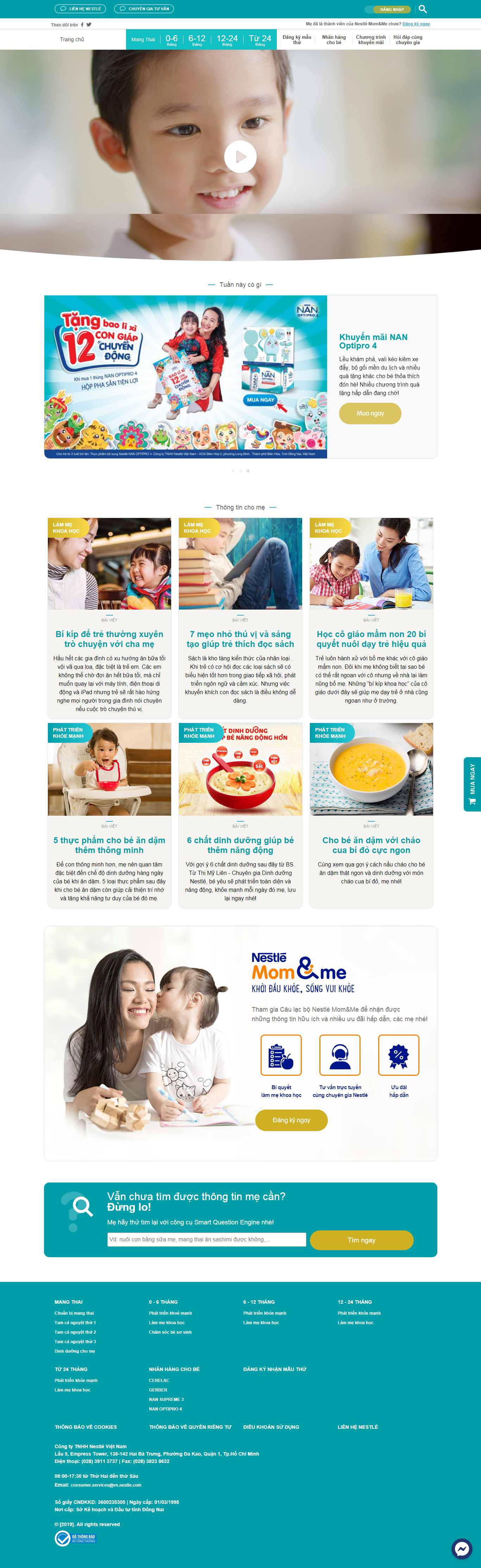 Thiết kế Web joomla nestlemomandme.vn