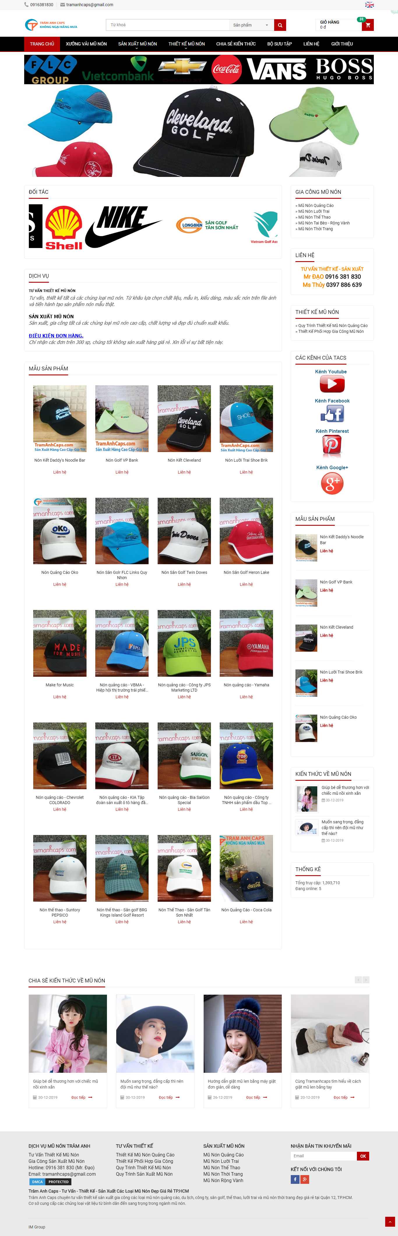 Thiết kế Web load nhanh tramanhcaps.com