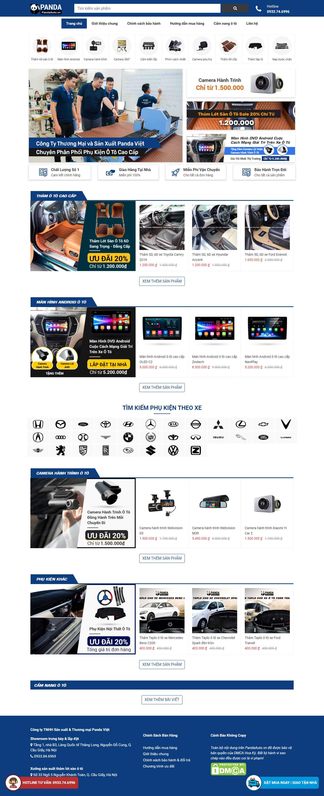 Thiết kế Web siêu việt pandaauto.vn