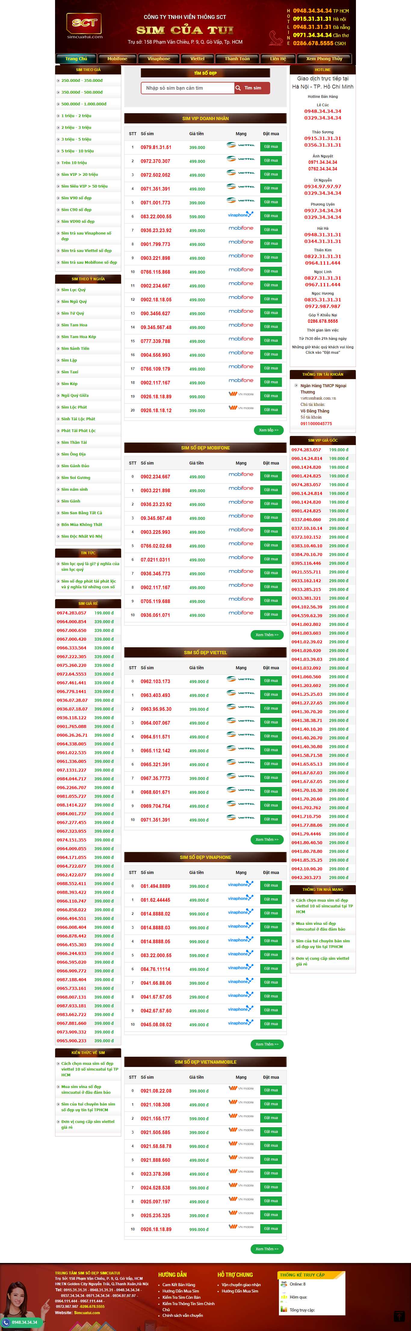 Thiết kế Web việt nam simcuatui.com