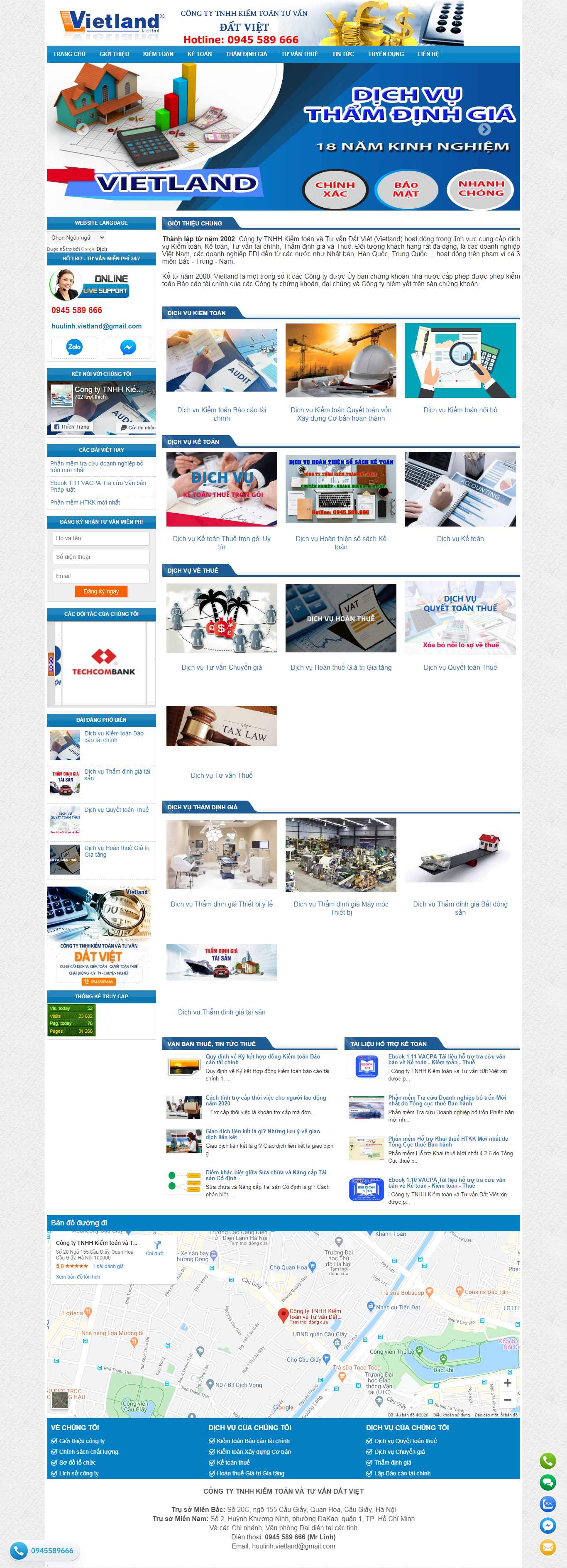 Thiết kế Web kiểm toán kiemtoandatviet.com