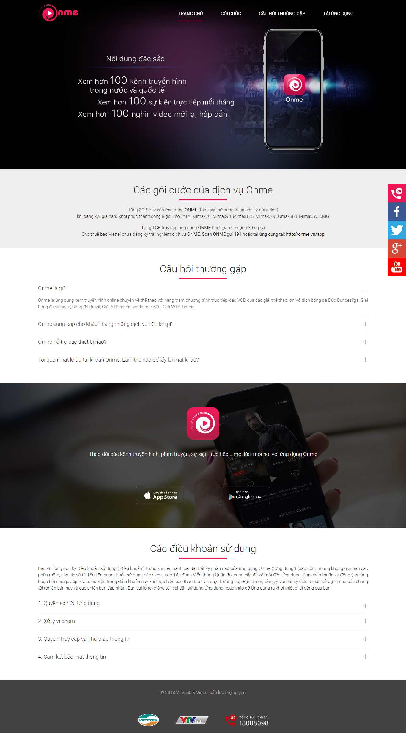 Thiết kế Web truyền hình onme.vn