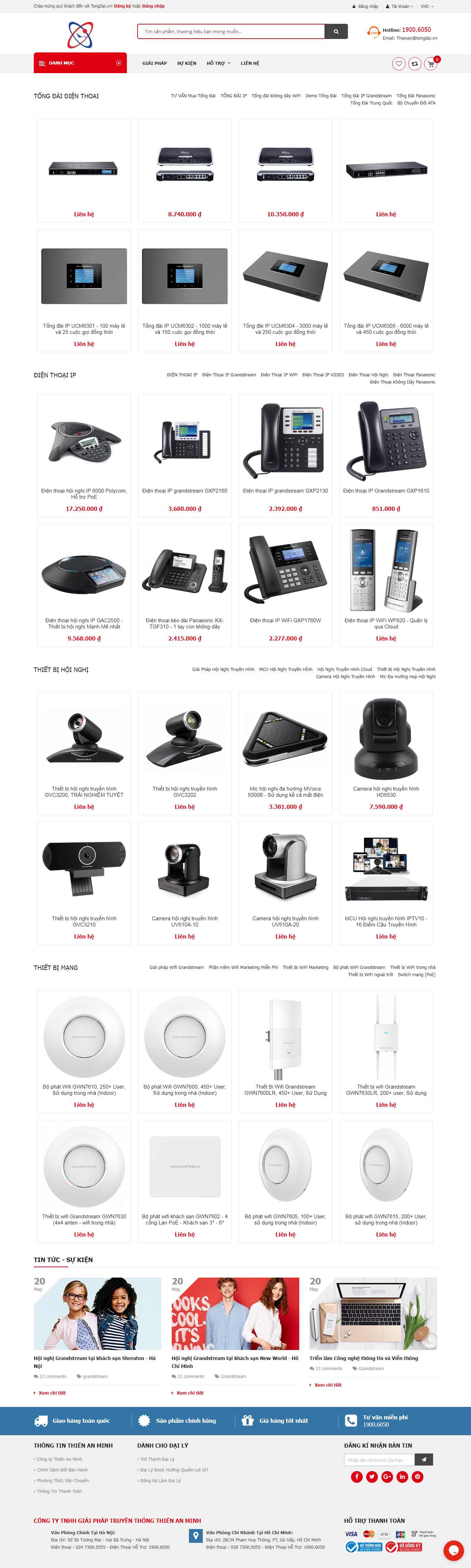 Thiết kế Web lắp đặt tổng đài tongdai.com.vn