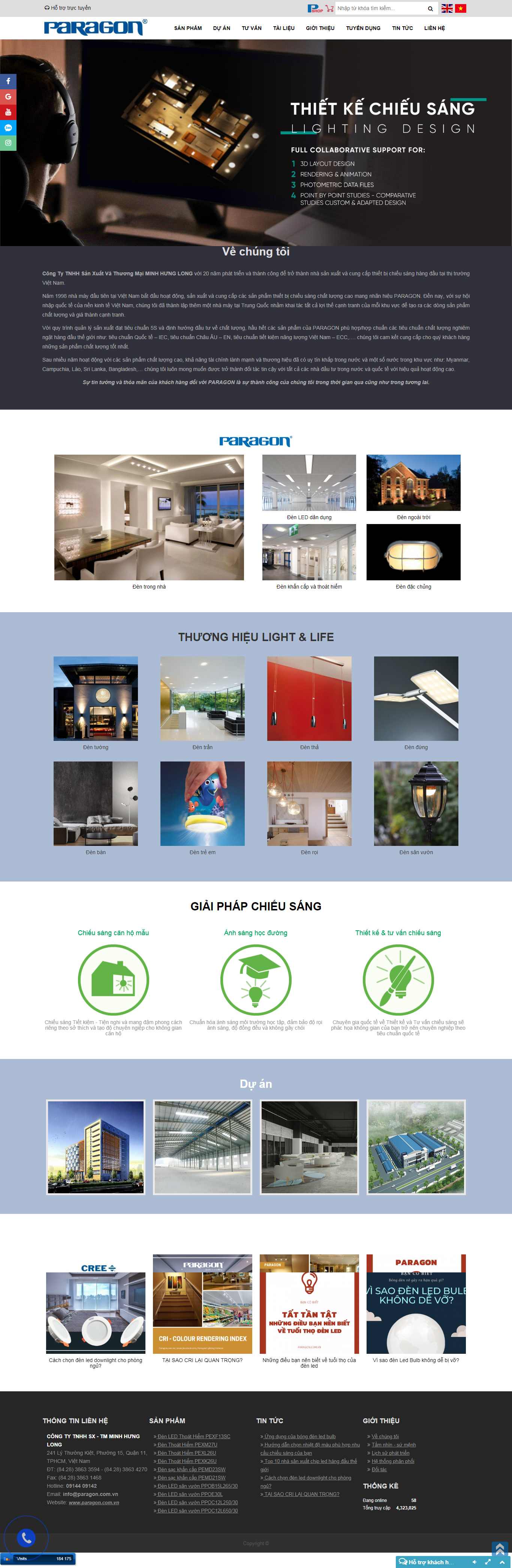 Thiết kế Web thanh xuân paragon.com.vn