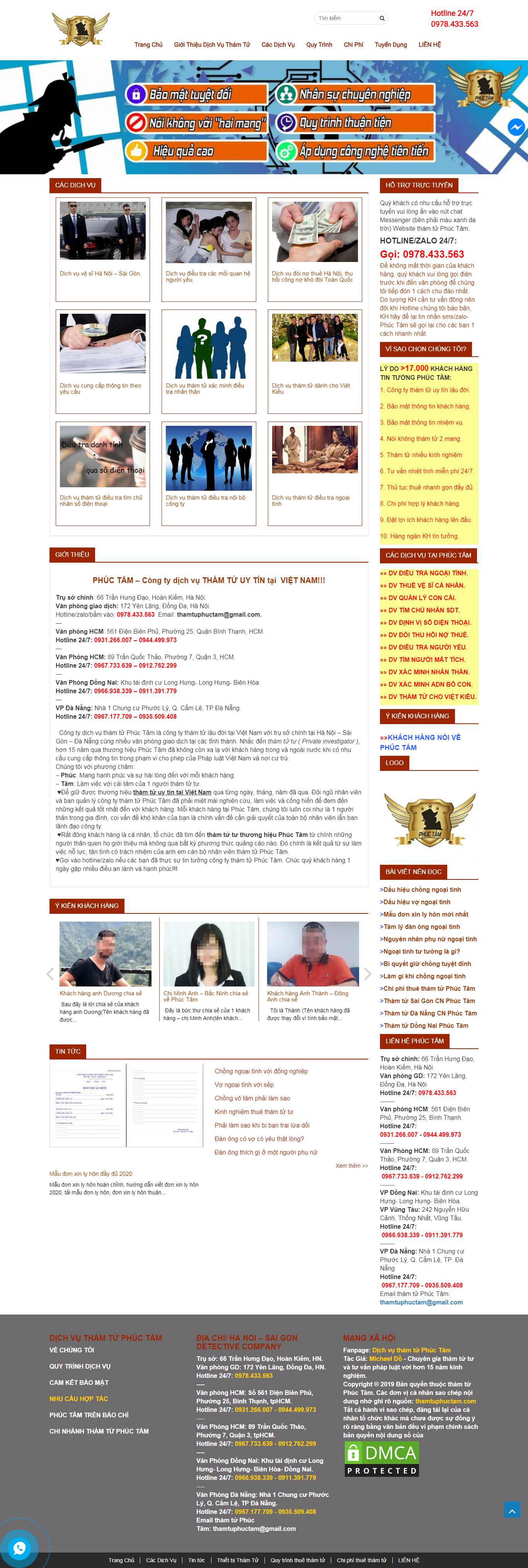 Thiết kế Web thanh xuân thamtuphuctam.com