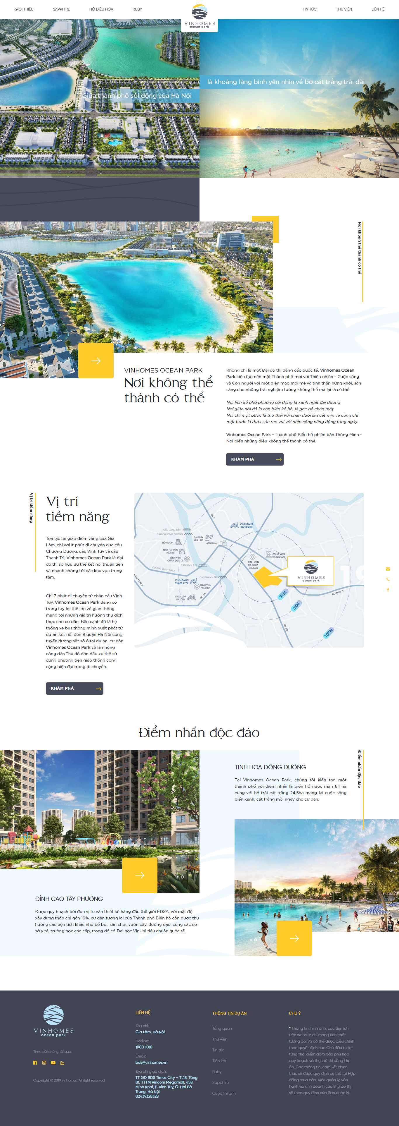 Thiết kế Web quận long biên oceanpark.vinhomes.vn