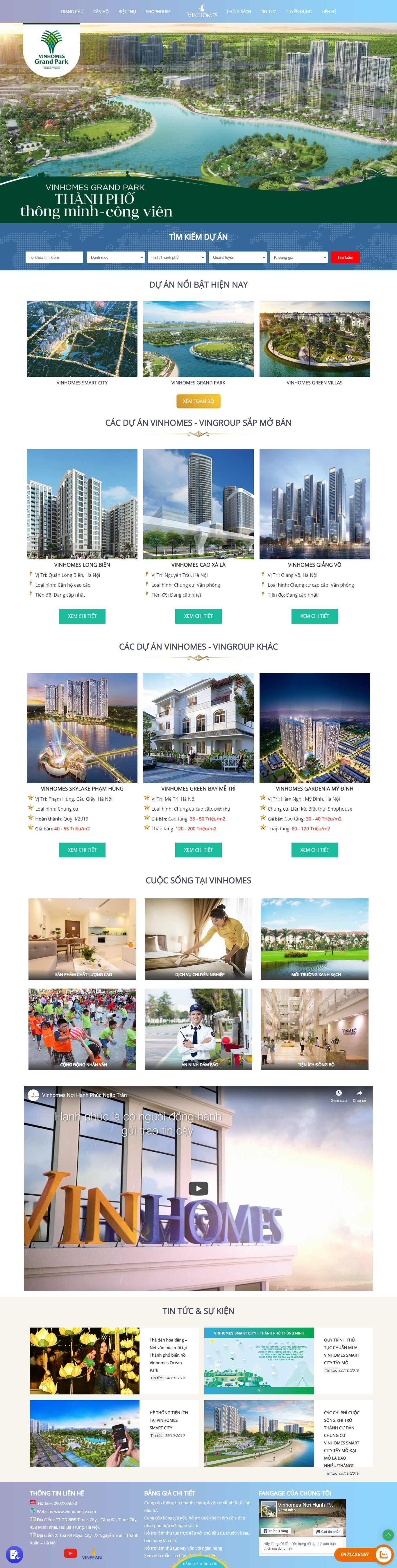 Thiết kế Web quận long biên vinhomestv.com