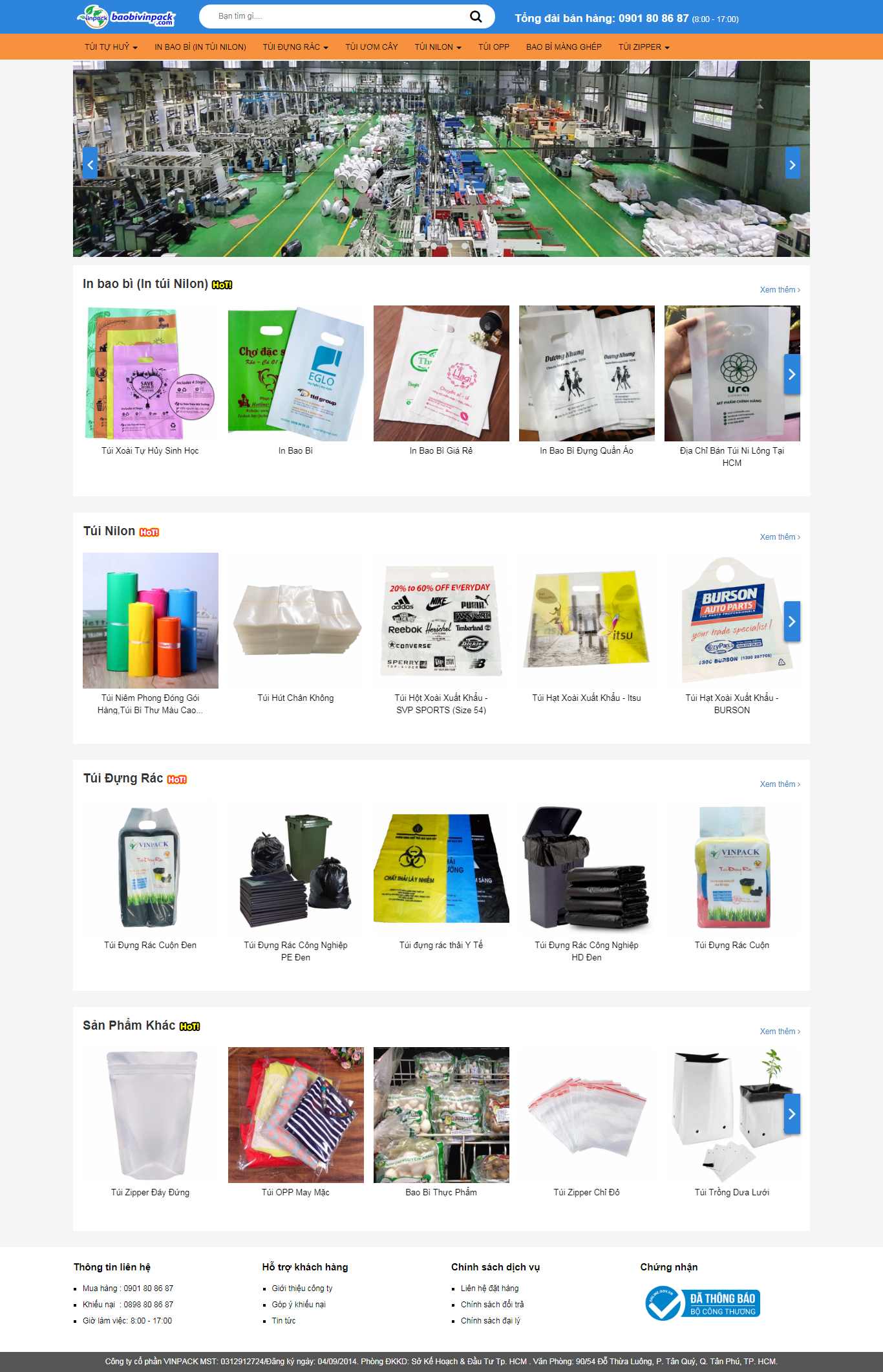 Thiết kế Web quận cầu giấy baobivinpack.com