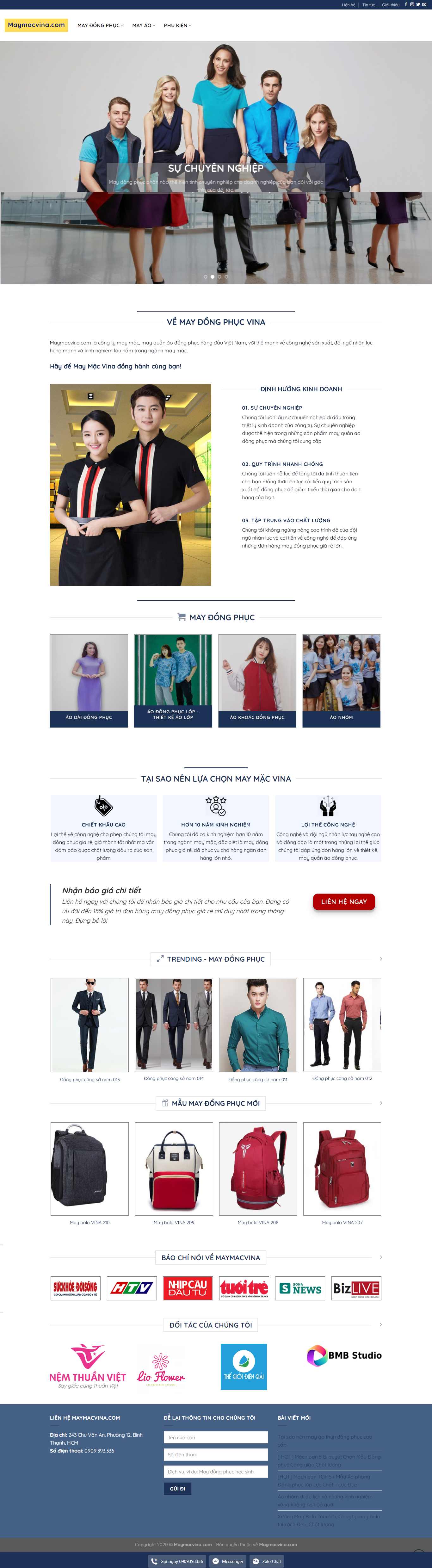 Thiết kế Web quận hai bà trưng maymacvina.com