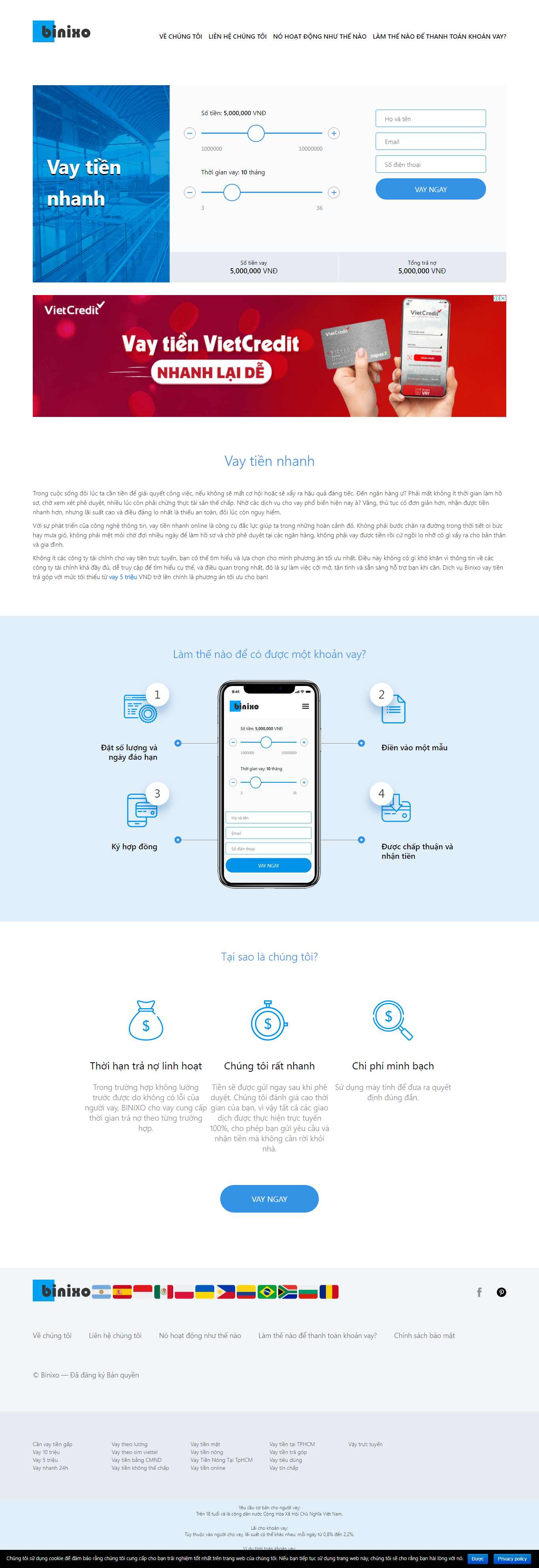Thiết kế Web huyện thanh trì binixo.vn