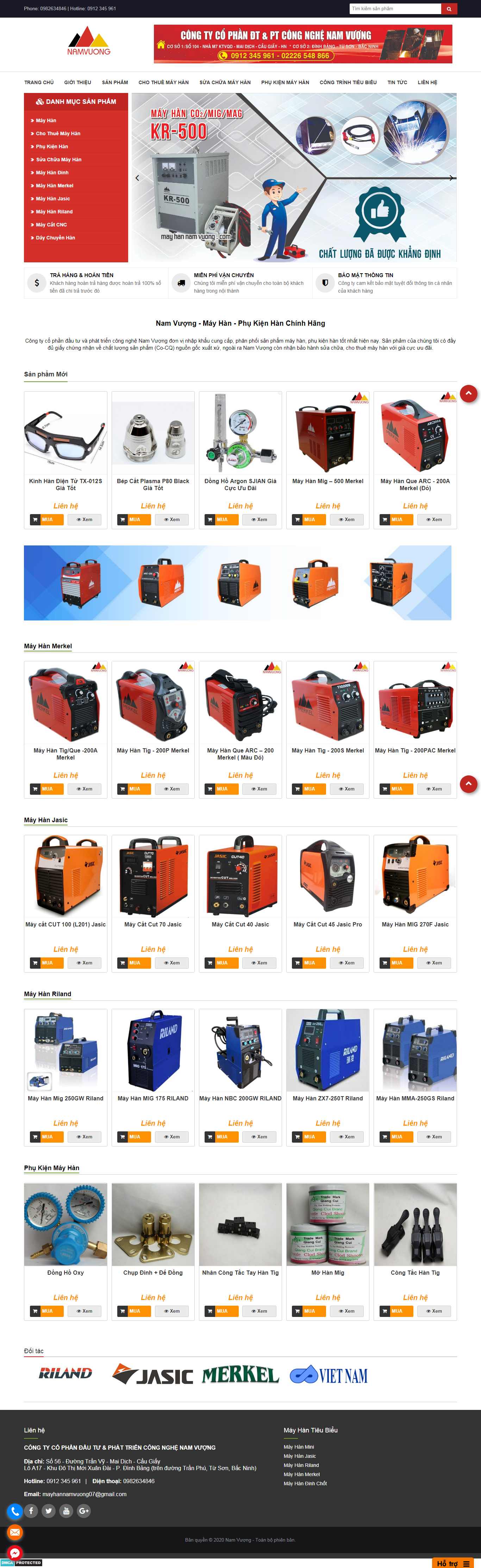 Thiết kế Web quận hà Đông mayhannamvuong.com