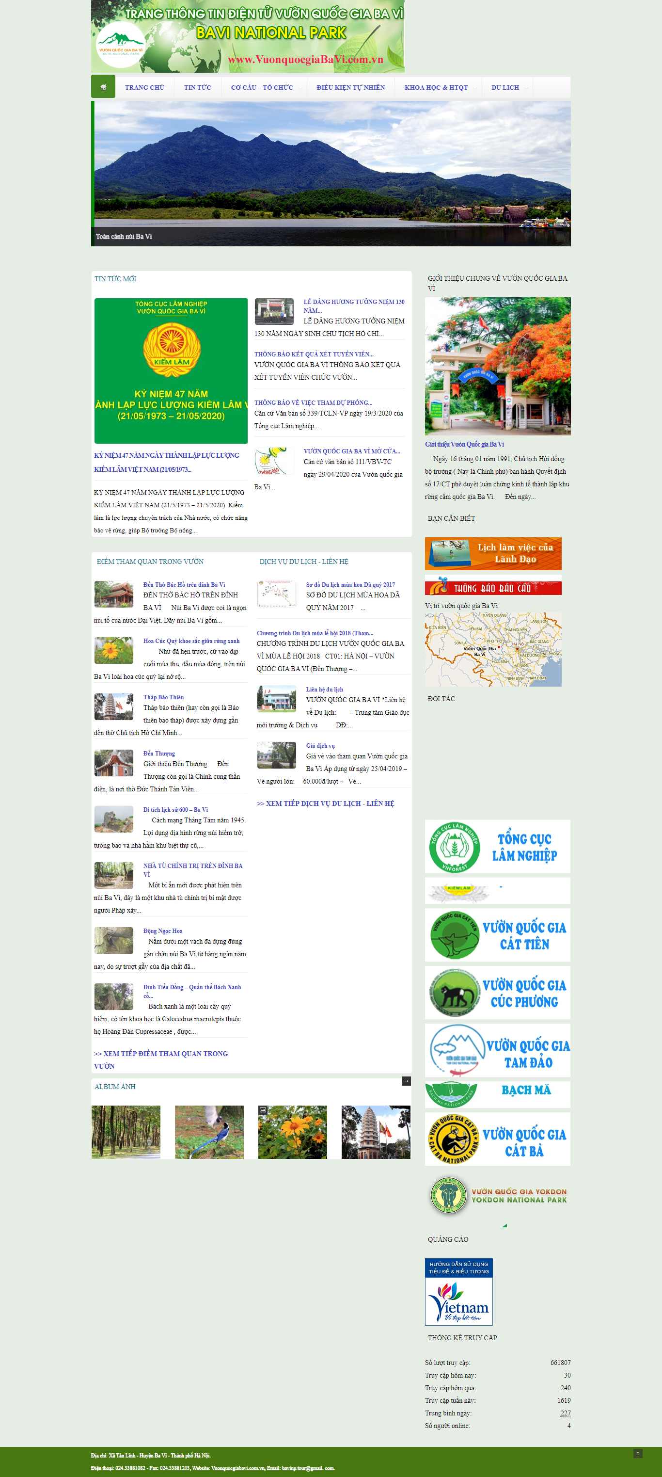 Thiết kế Web huyện ba vì vuonquocgiabavi.com.vn