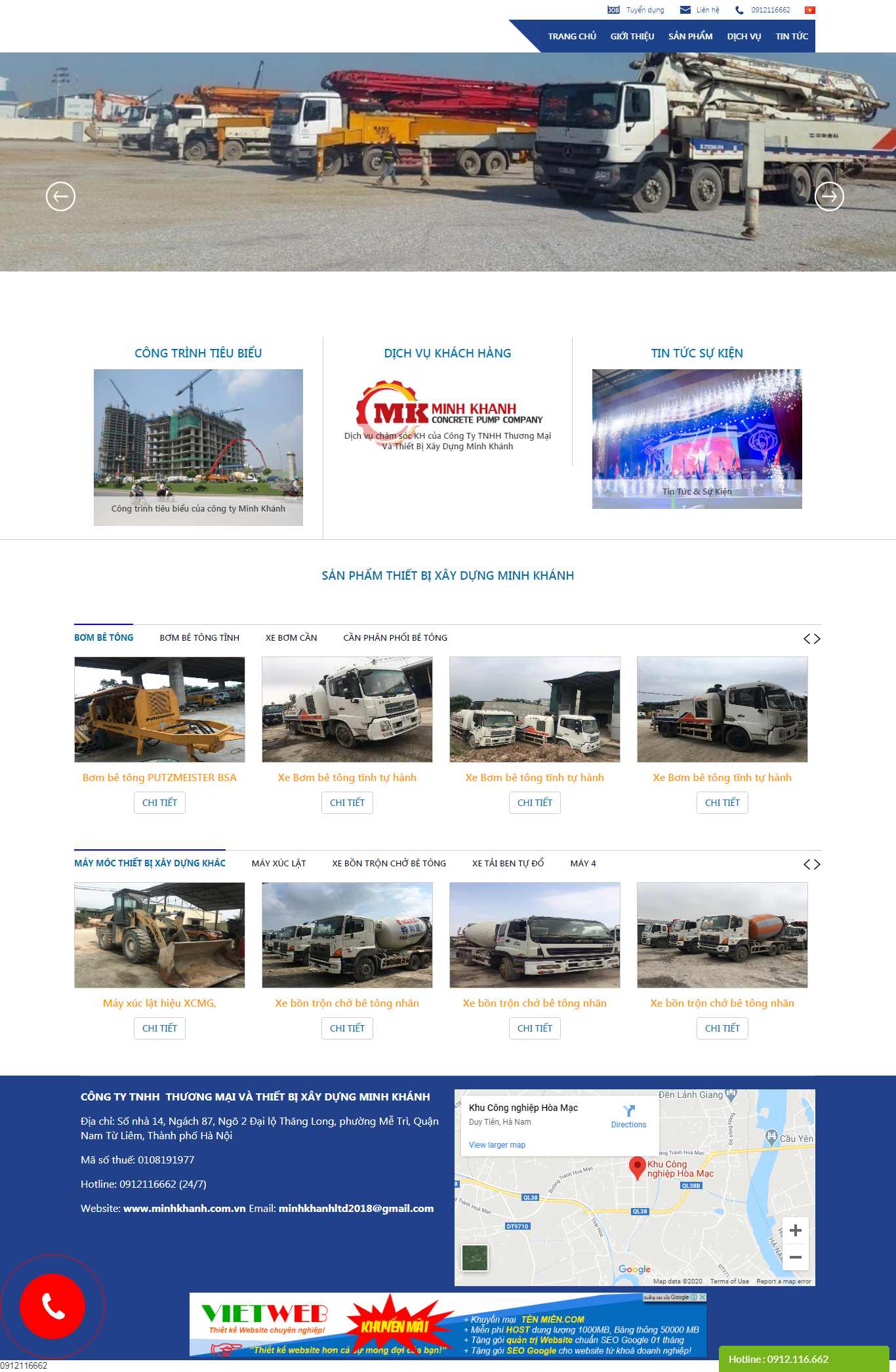 Thiết kế Web huyện thạch thất minhkhanh.com.vn