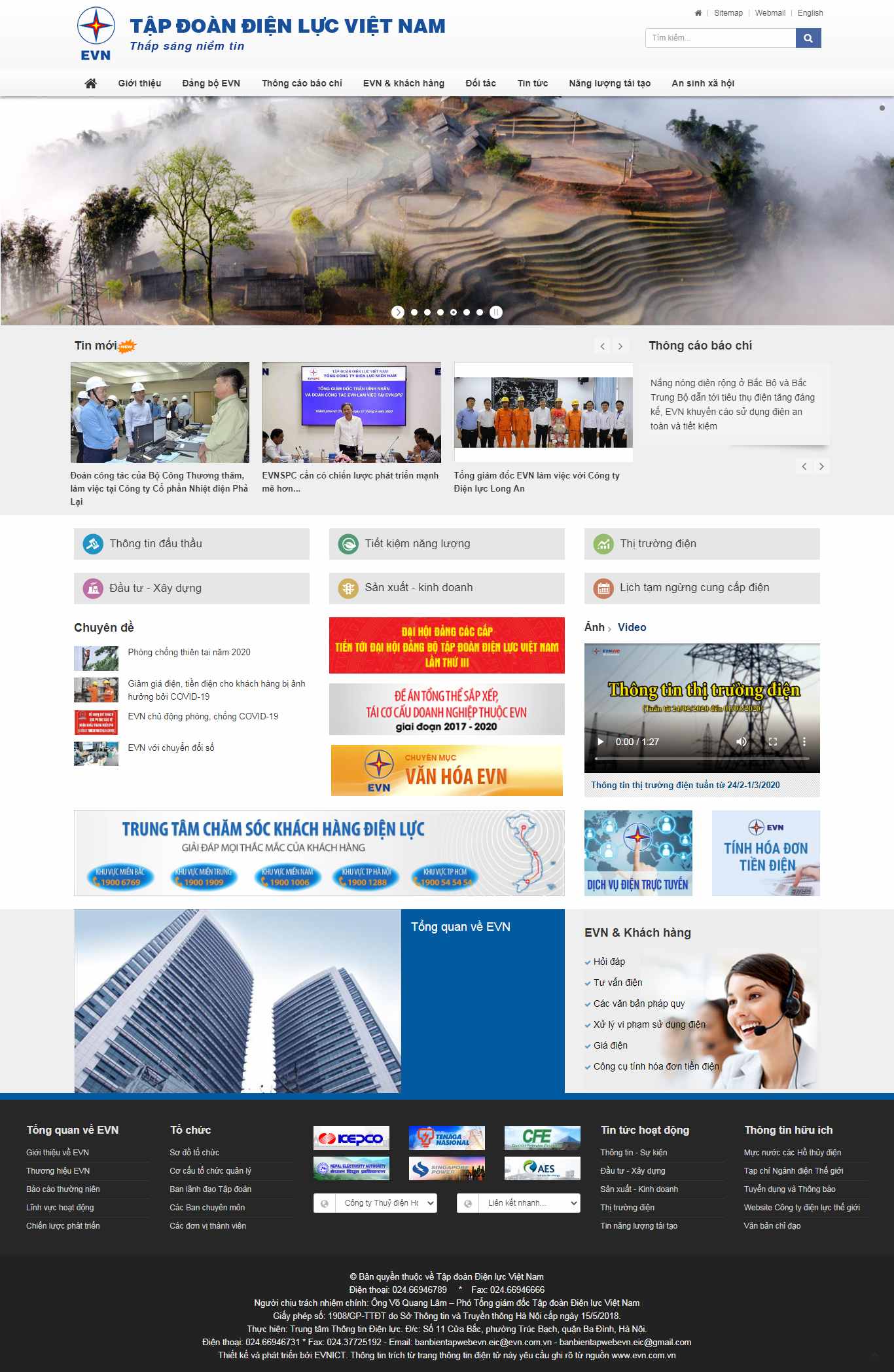 Thiết kế Web miền bắc evn.com.vn