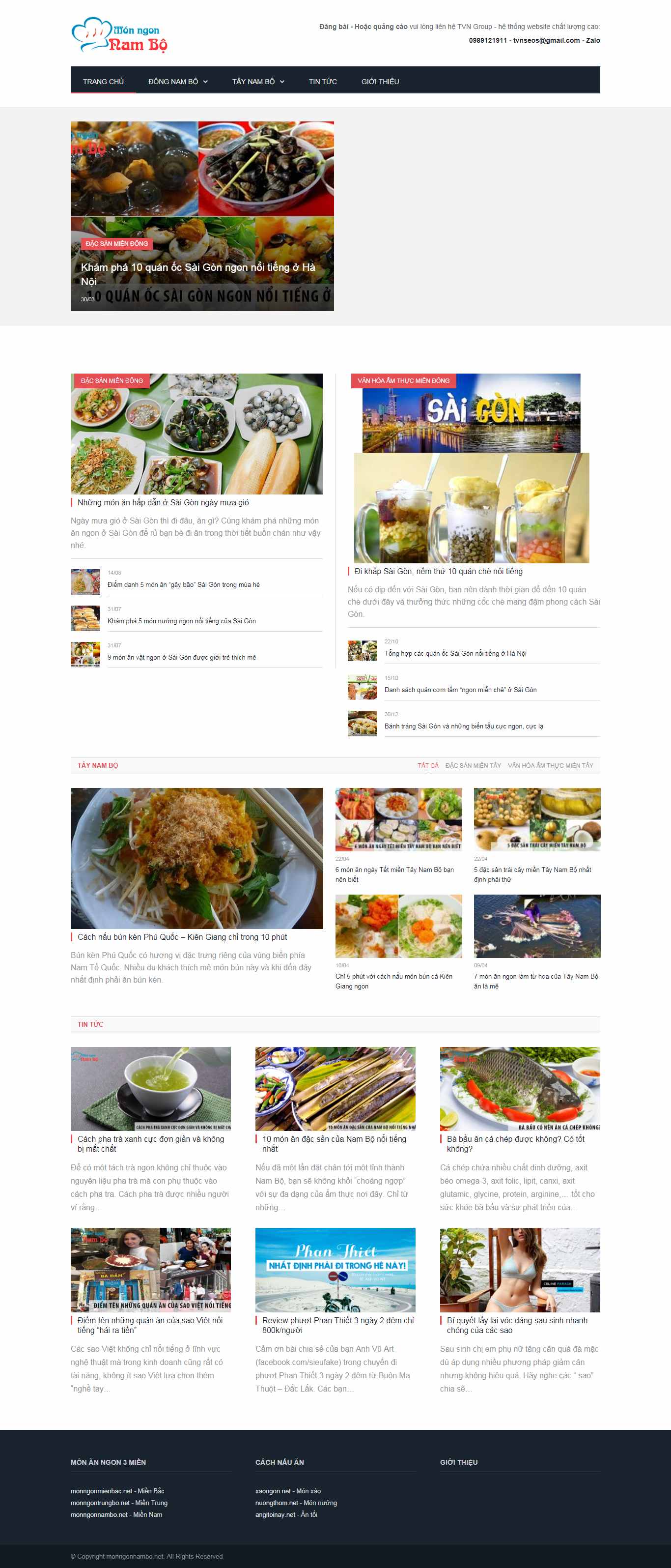 Thiết kế Web bến tre monngonnambo.net