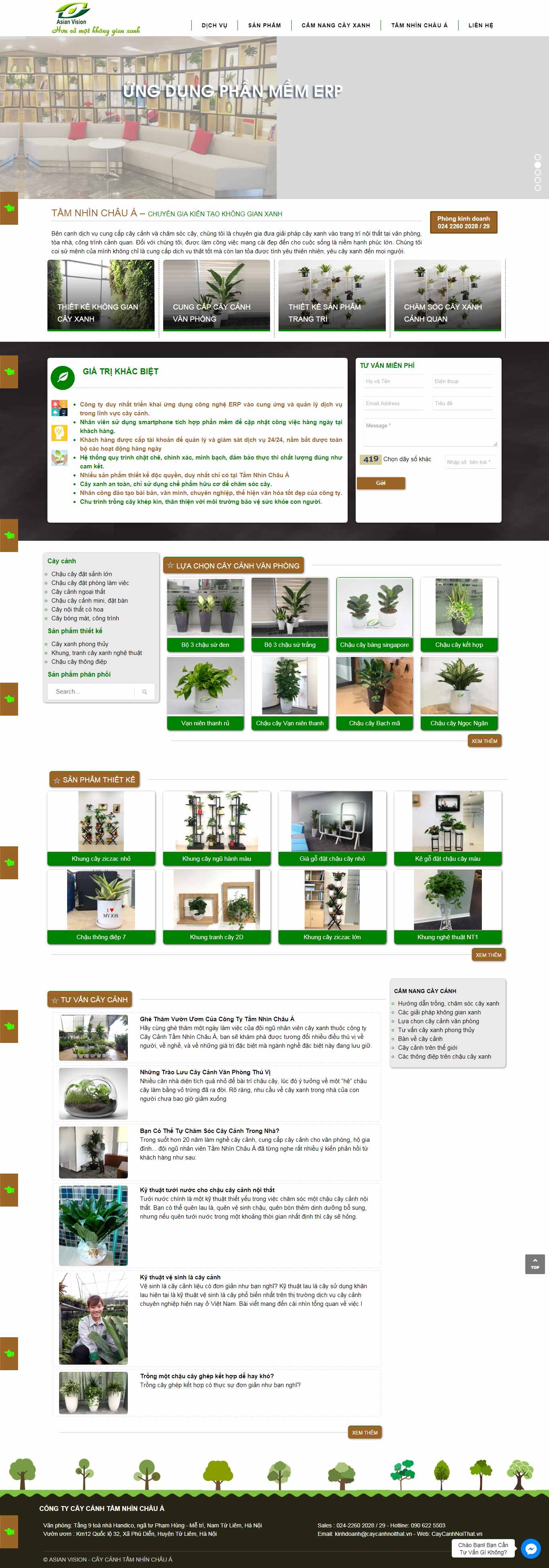 Thiết kế Web bình thuận caycanhnoithat.vn