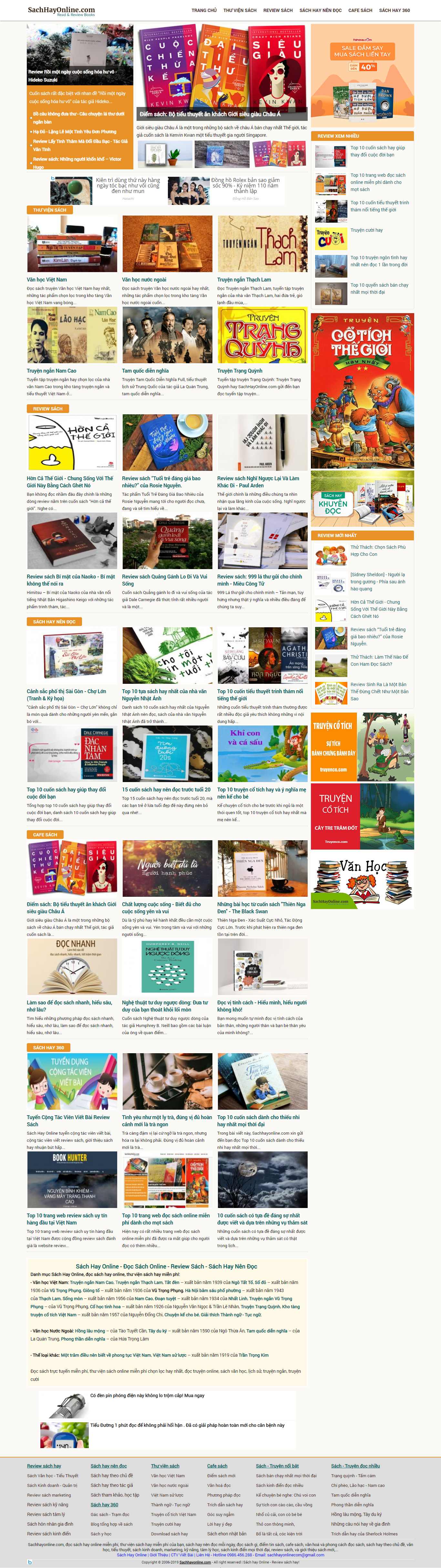 Thiết kế Web vnreview sachhayonline.com