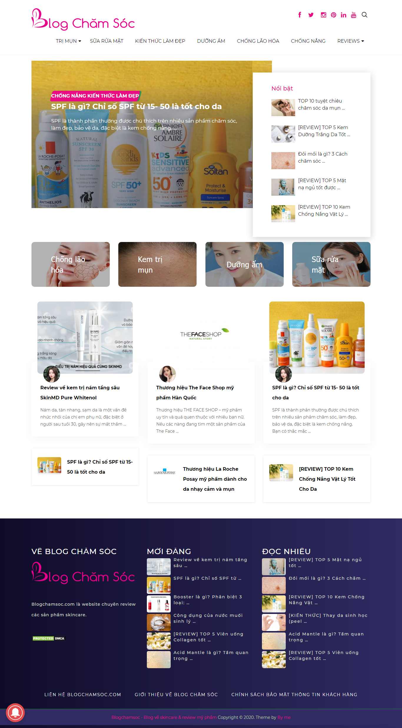 Thiết kế Web vnreview blogchamsoc.com