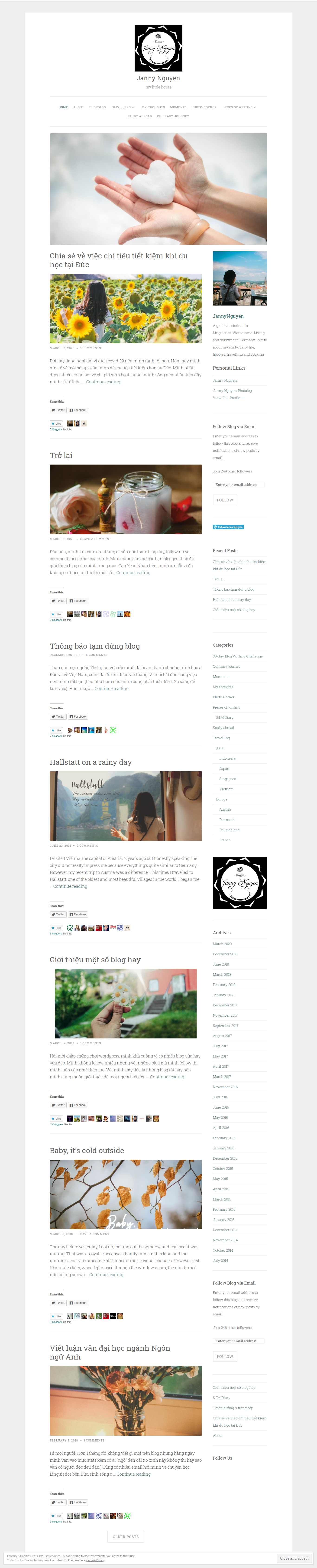 Thiết kế Web bloger jannynguyenblog.wordpress.com