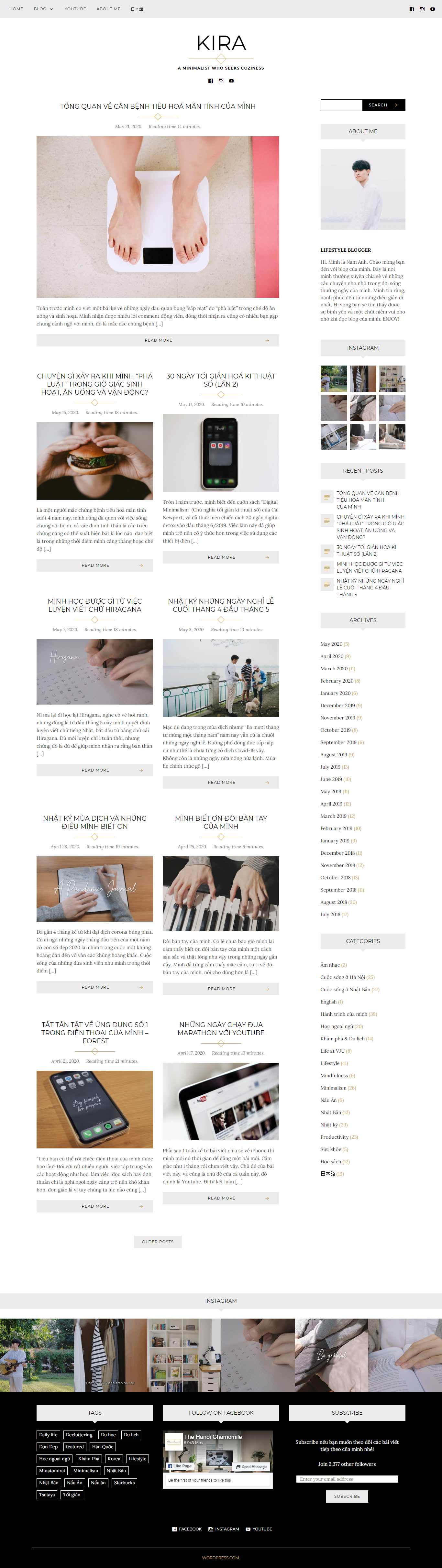 Thiết kế Web bloger thehanoichamomile.com