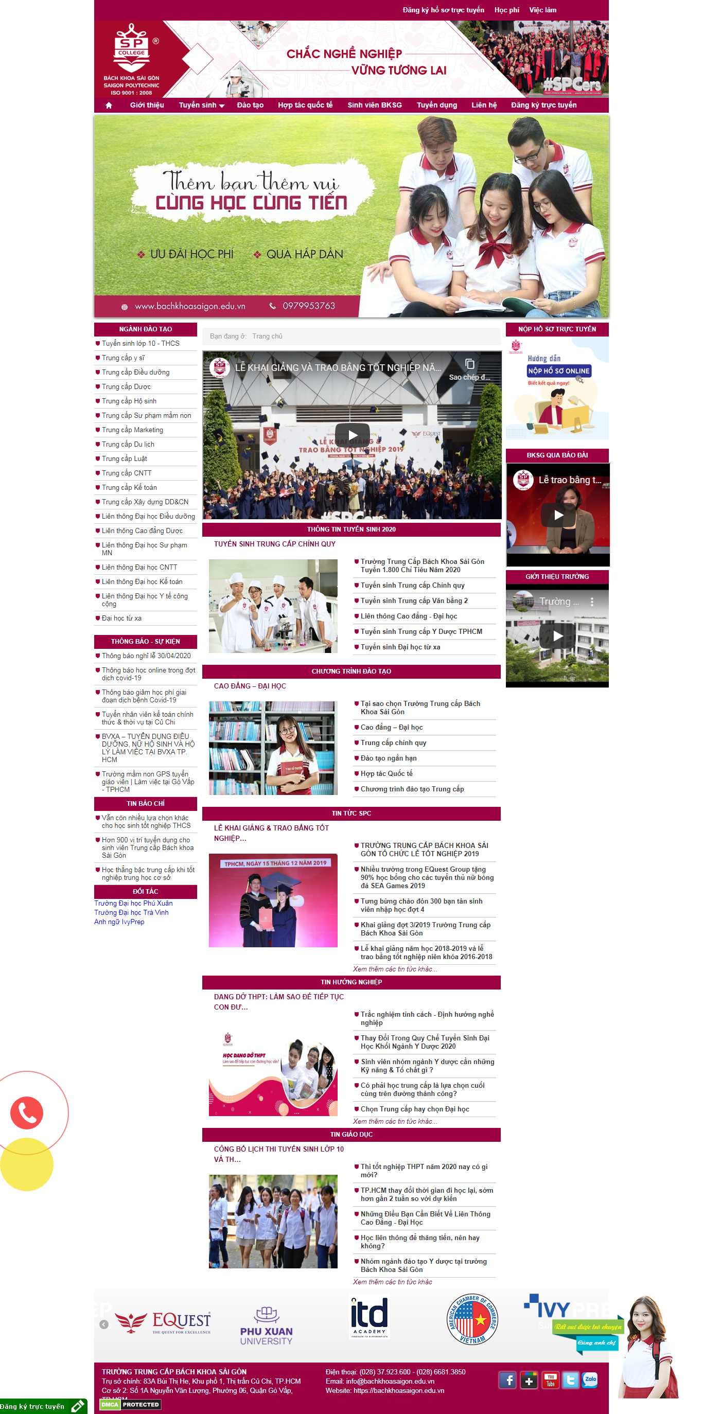 Thiết kế Web quản trị mạng bachkhoasaigon.edu.vn