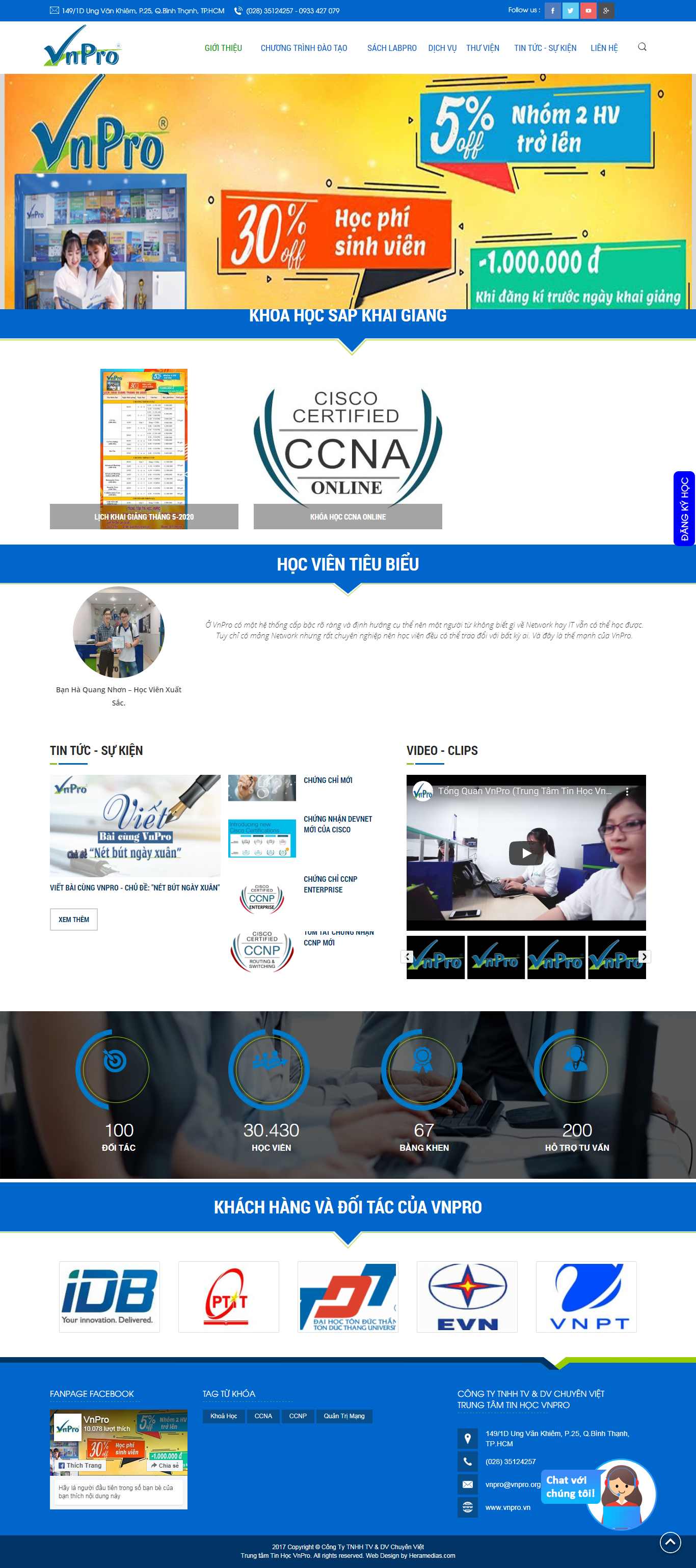 Thiết kế Web quản trị mạng vnpro.vn