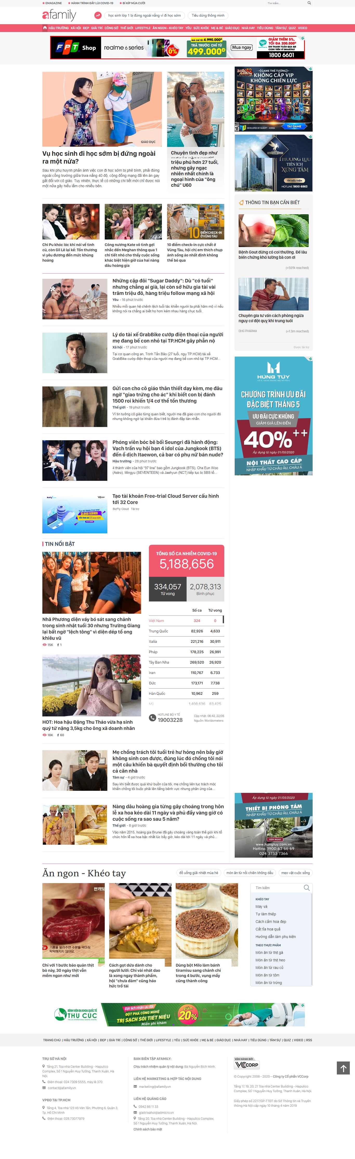 Thiết kế Web eva afamily.vn
