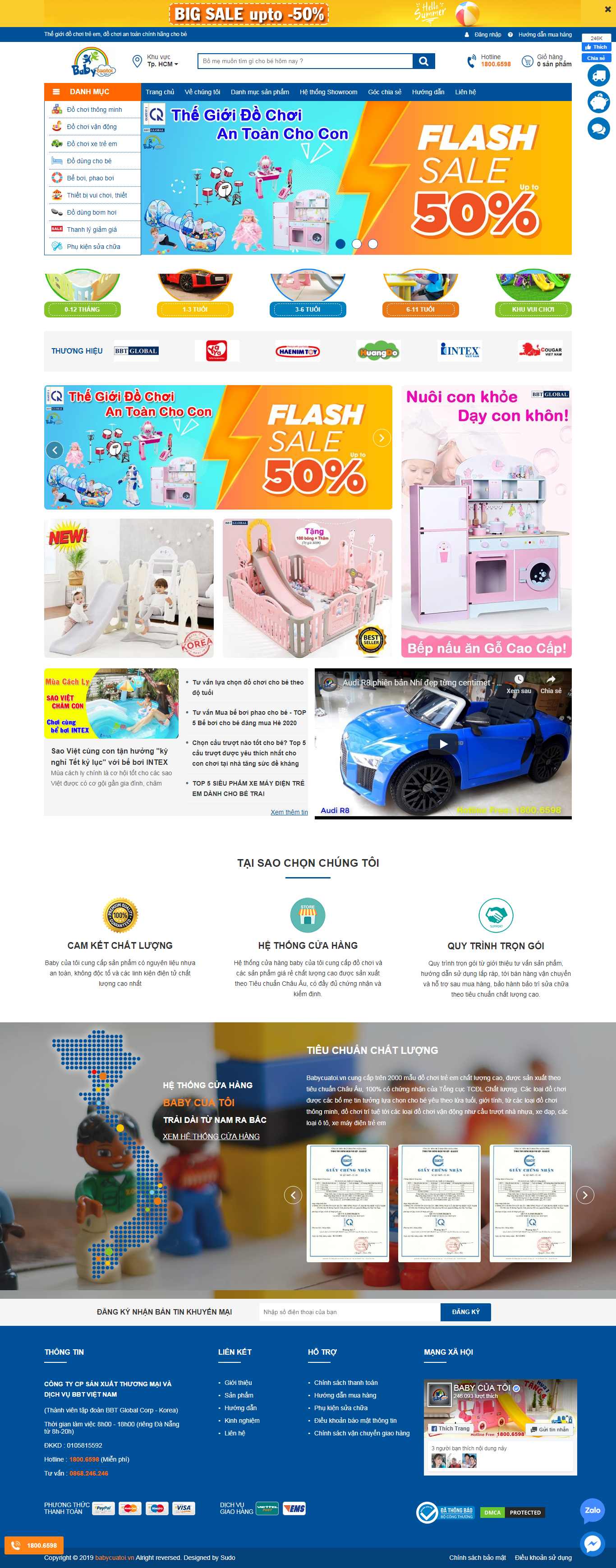 Thiết kế Web trẻ thơ babycuatoi.vn