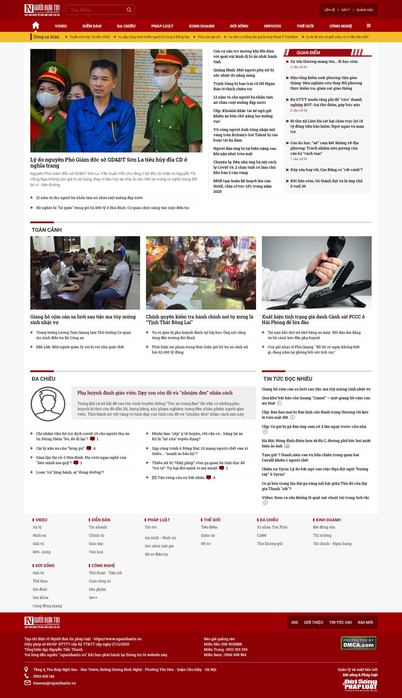 Thiết kế Web ngôi sao nguoiduatin.vn