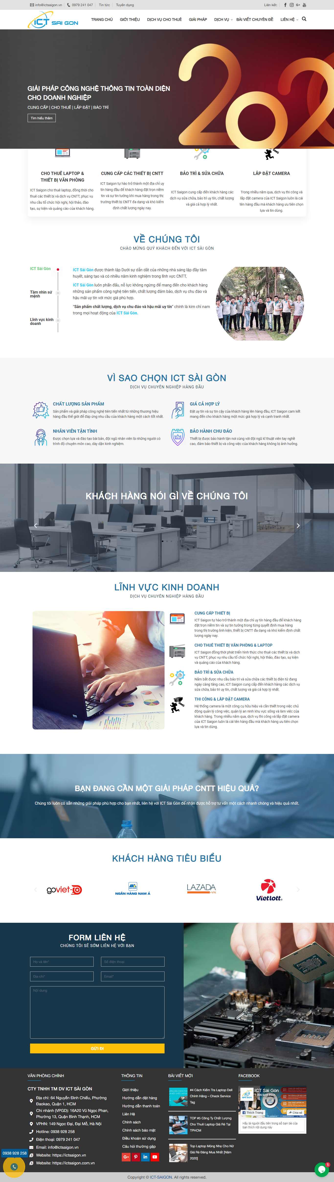 Thiết kế Web tập đánh máy ictsaigon.vn