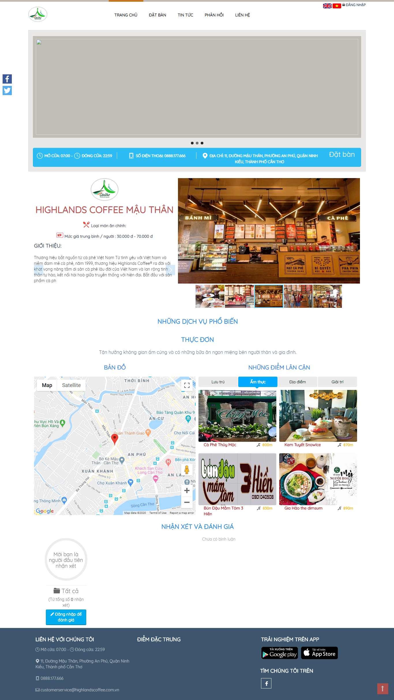 Thiết kế Web cafef canthotourism.vn