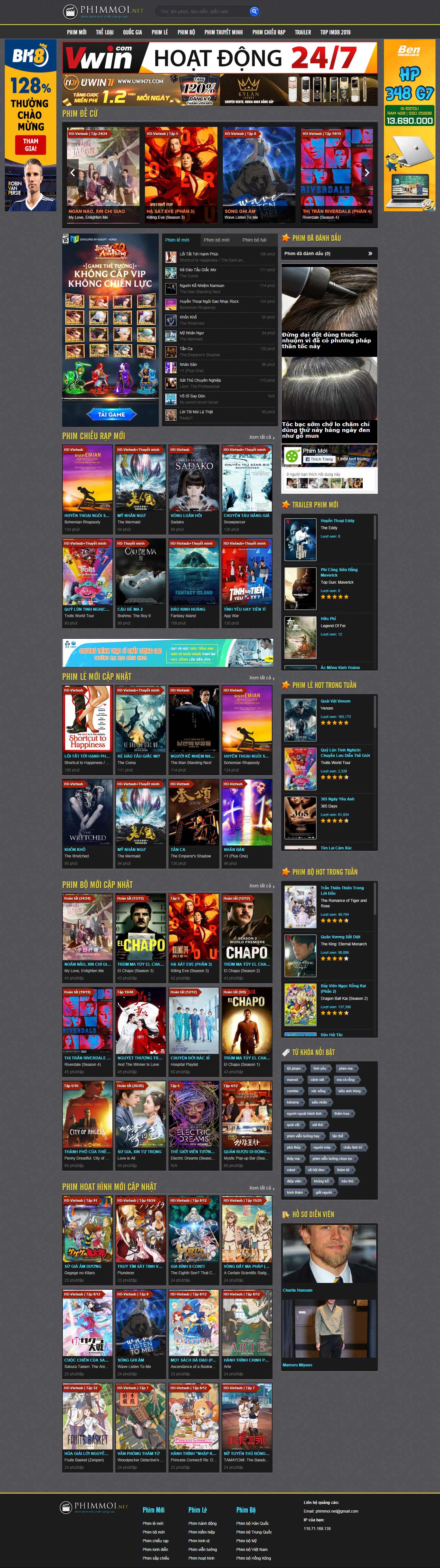 Thiết kế Web điện ảnh - nhạc - họa phimmoi.net