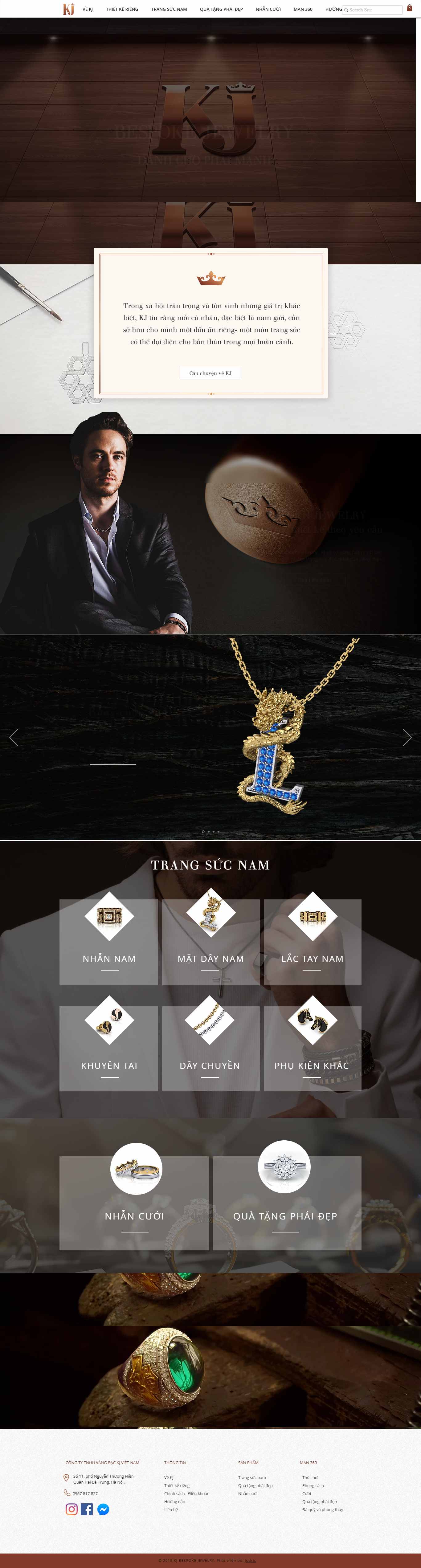 Thiết kế Web đồ trang sức kj.com.vn