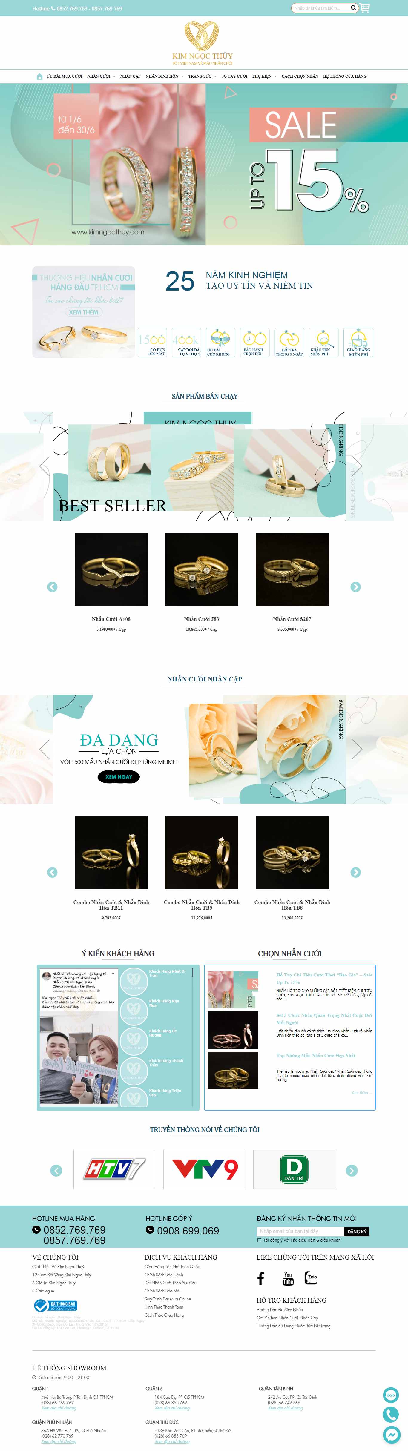 Thiết kế Web đồ trang sức kimngocthuy.com