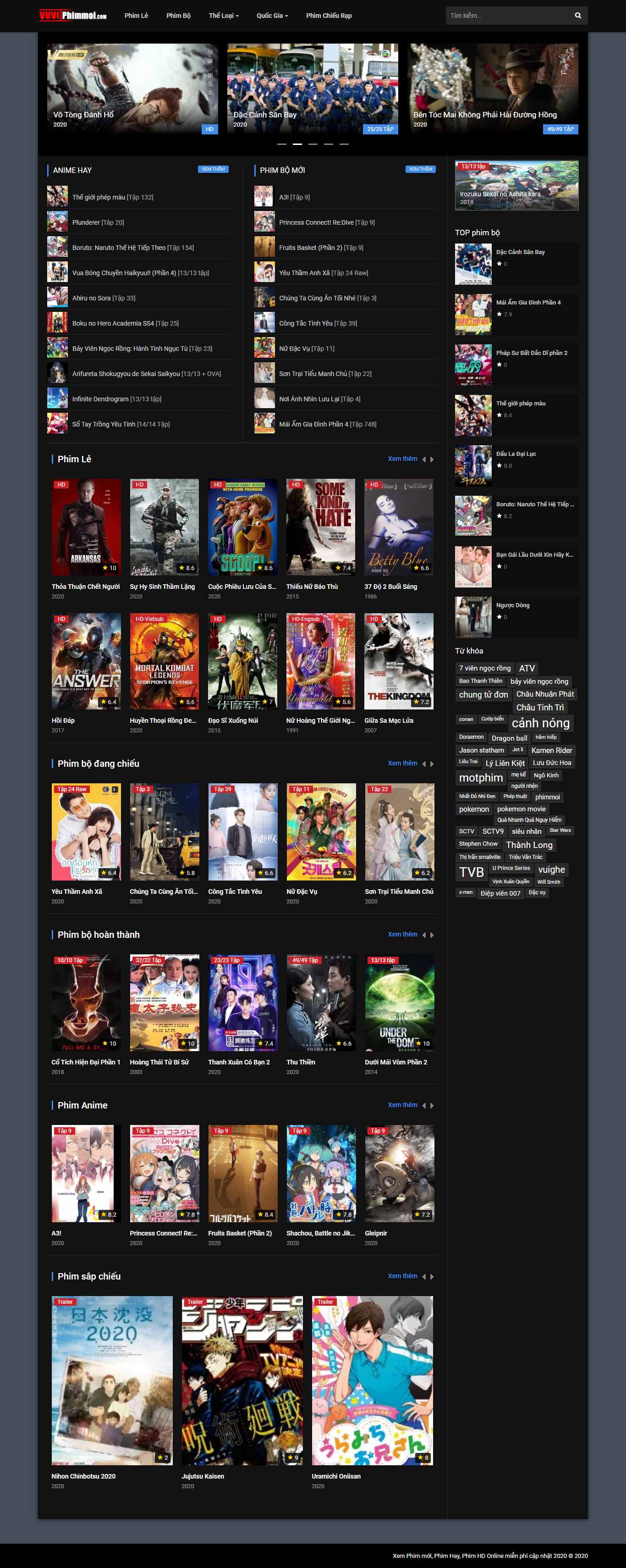 Thiết kế Web tìm phim rạp vuviphimmoi.com