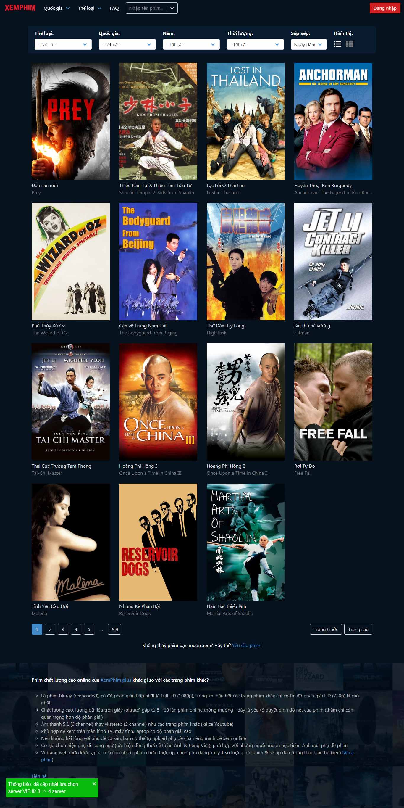 Thiết kế Web tìm phim rạp xemphim.plus