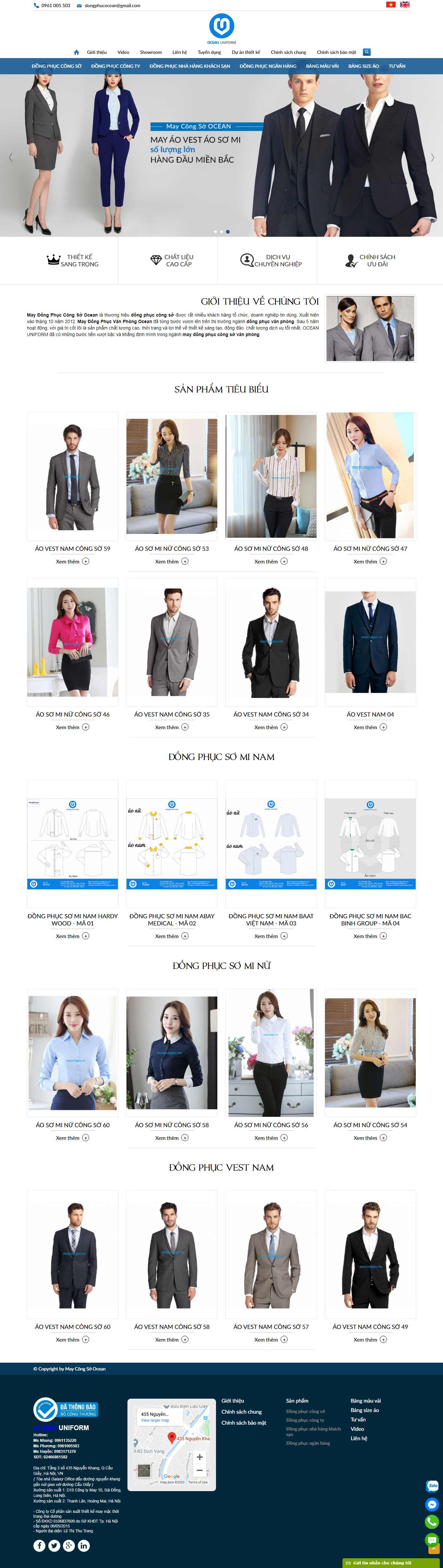 Thiết kế Web đồng phục maycongso.vn