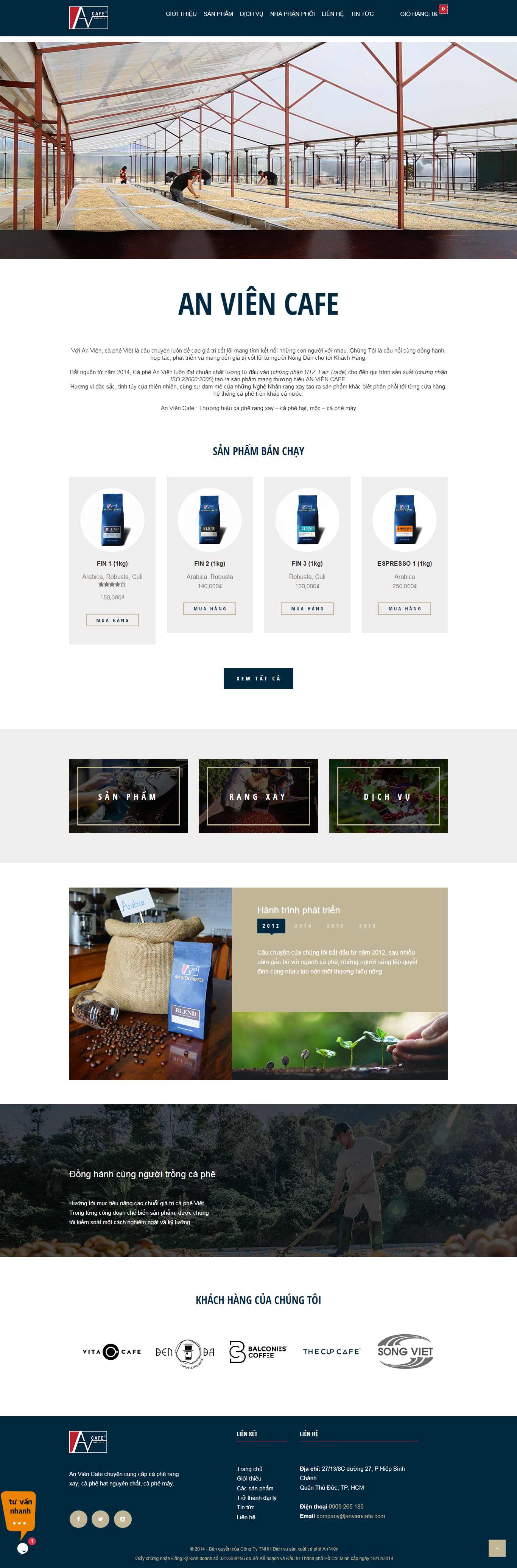 Thiết kế Web Đắk lắk anviencafe.com